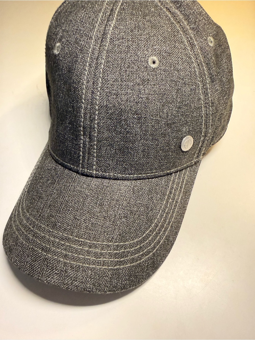 BMW Designer Heathered Gray Black Ball Cap Hat Adjustable Automotive